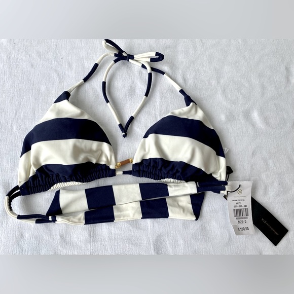 Vix Swim Vix Paula Ahermanny Malawi Tri Detail Navywhite Bikini Top